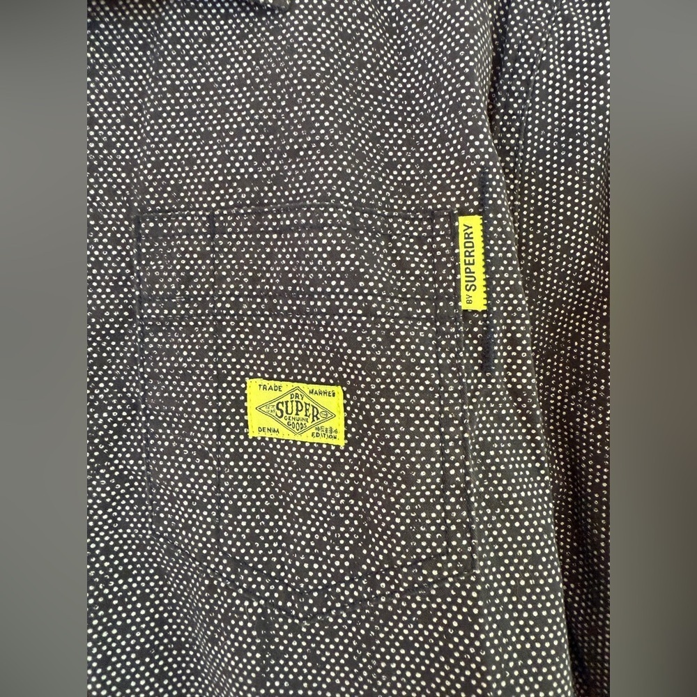 Superdry Men's Black and Green Patterned Shirt - Picture 6 of 12